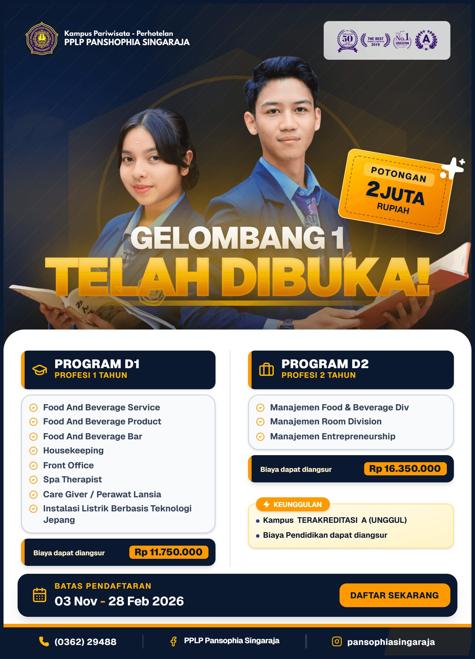 Pendaftaran Gelombang 1 Tahun Ajaran 2025/2026 Resmi Dibuka!